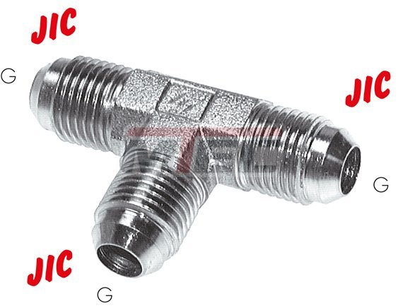 T-Stück JIC 3x AG
