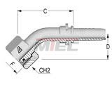 DKOS 45° Metrisch mit Überwurfmutter, schwer